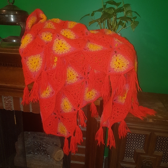 Vintage Other - BOGO 1/2 Off Granny Triangles Afghan